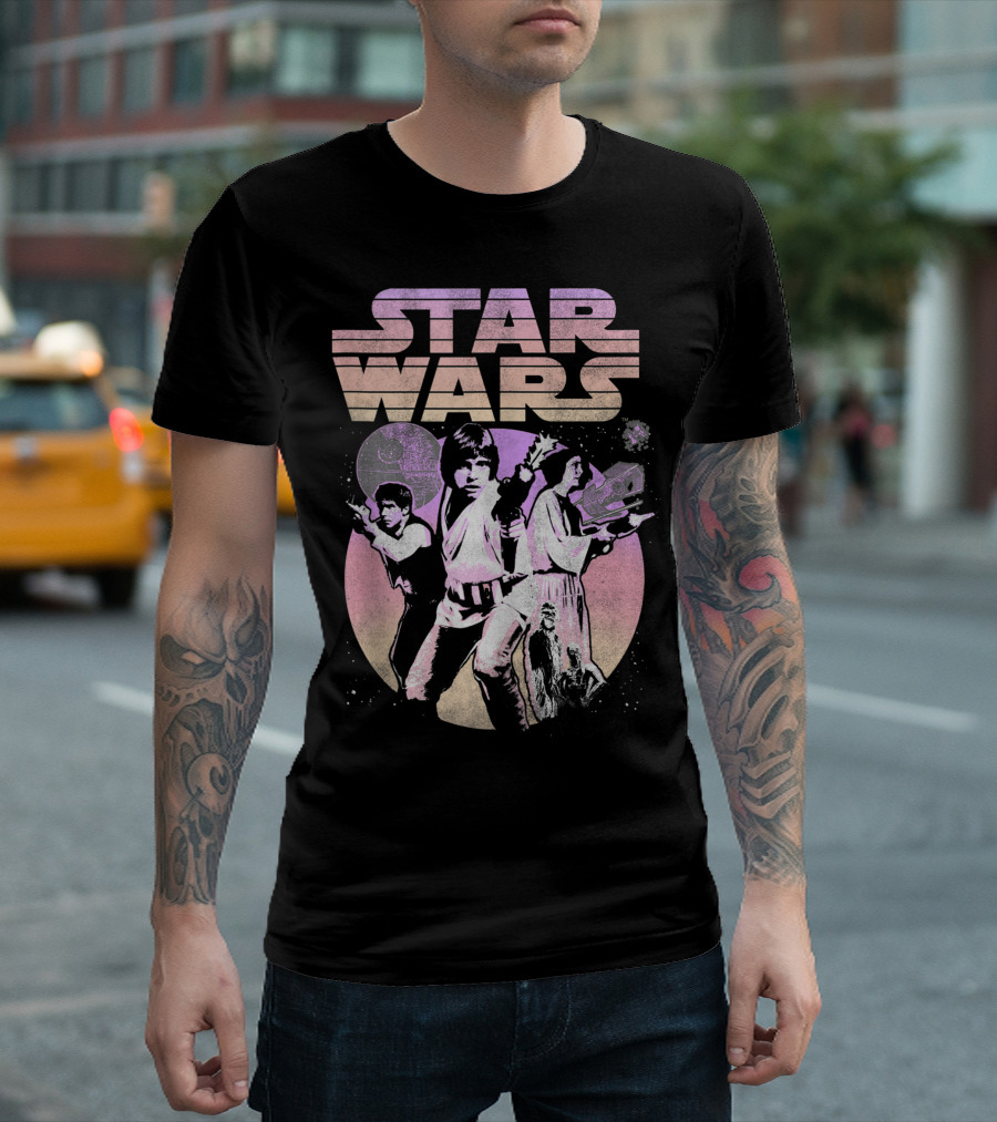 Star Wars Original Trilogy Character Gradient Ensemble T-Shirt