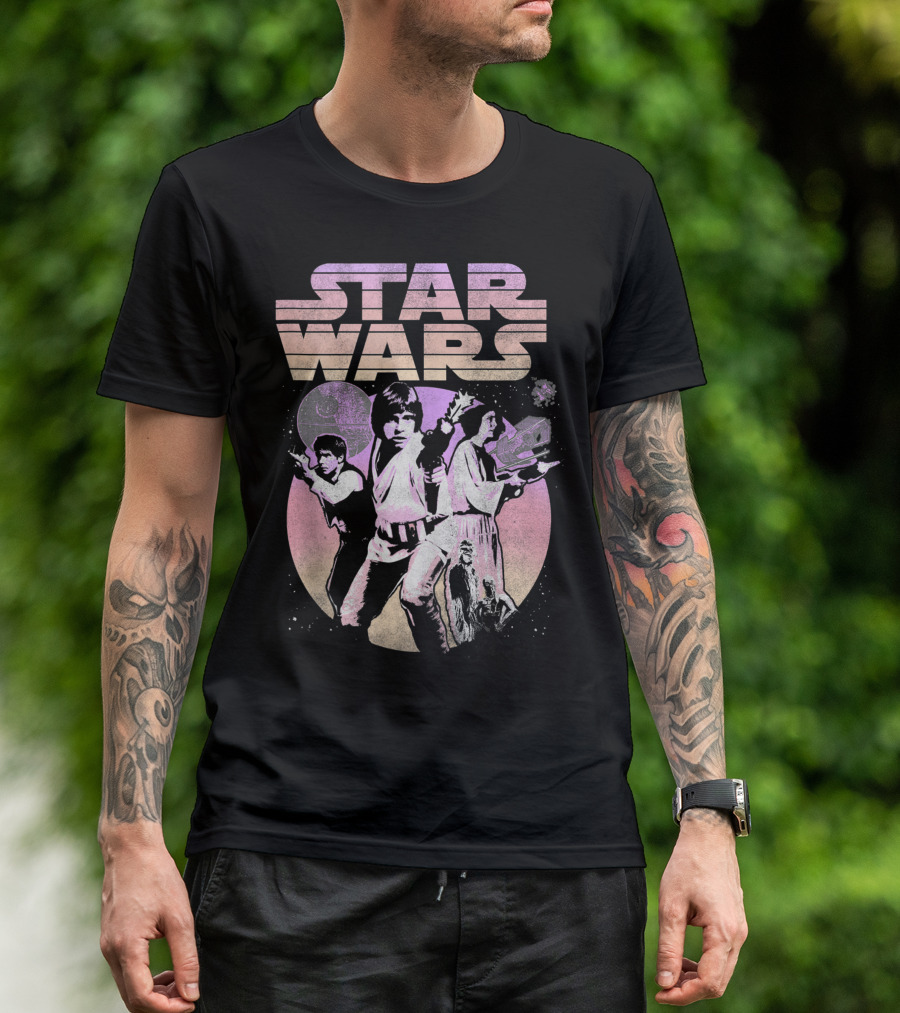 Star Wars Original Trilogy Character Gradient Ensemble T-Shirt