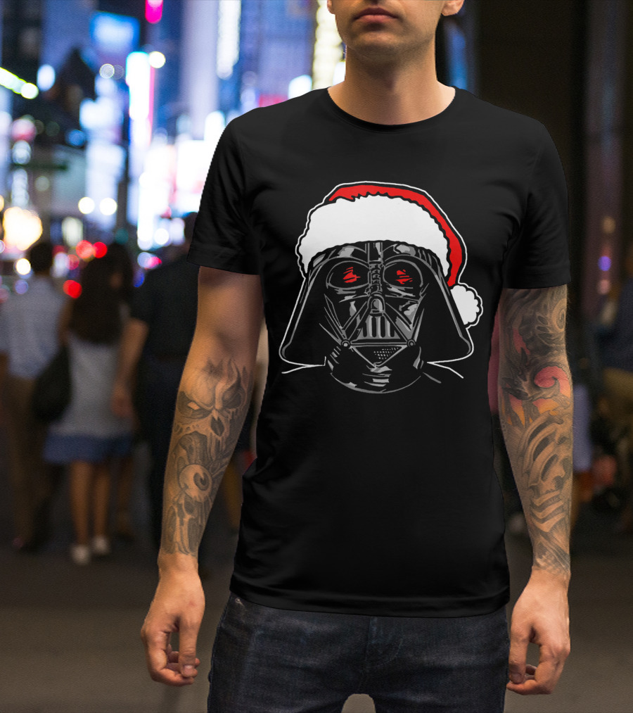 Star Wars Santa Darth Vader Christmas Sketch T-Shirt