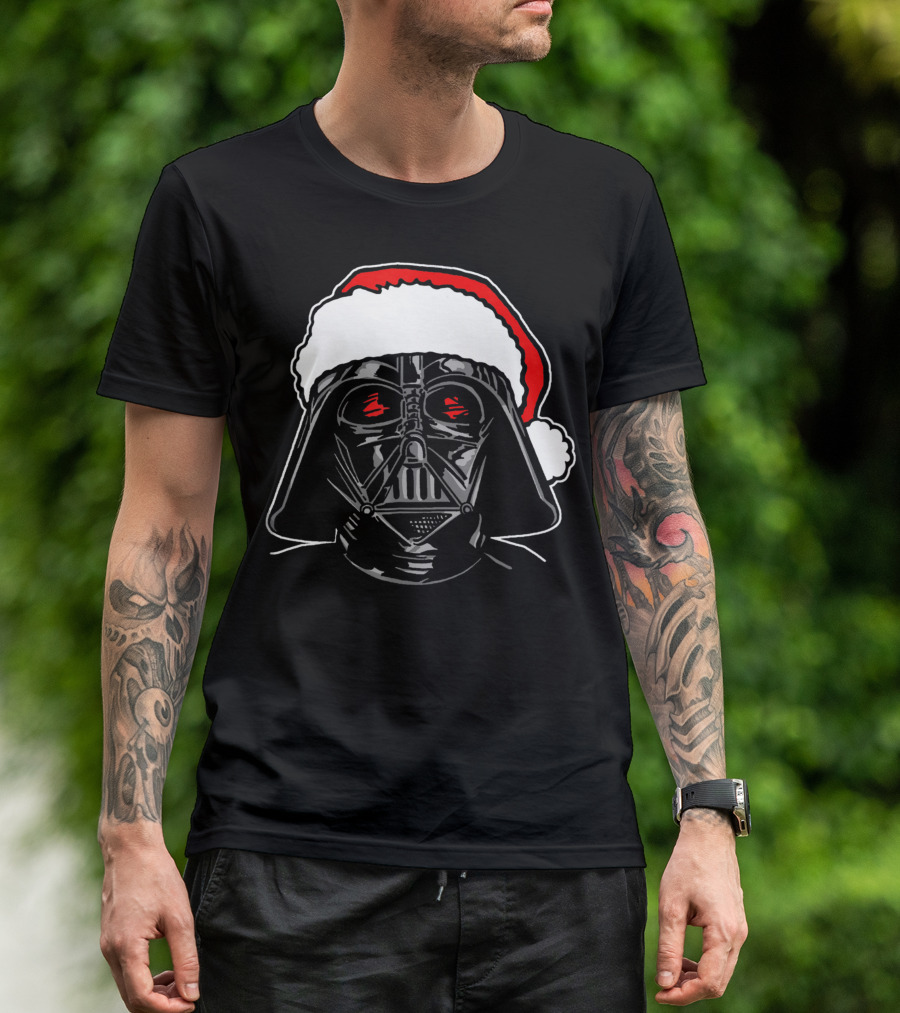 Star Wars Santa Darth Vader Christmas Sketch T-Shirt