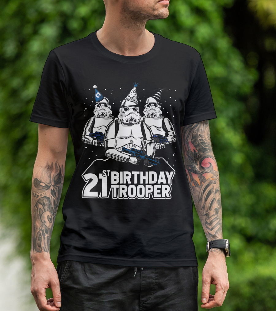 Star Wars Stormtrooper Trio 21st Birthday Party Hats T-Shirt