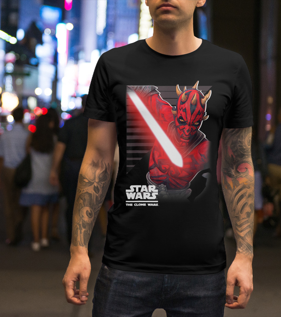 Star Wars The Clone Wars Darth Maul Lightsaber Duel T-Shirt