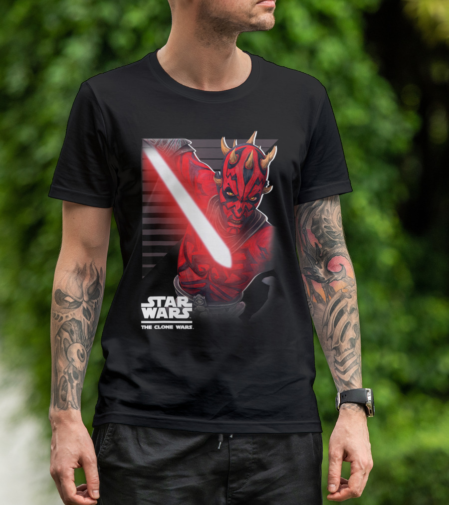 Star Wars The Clone Wars Darth Maul Lightsaber Duel T-Shirt