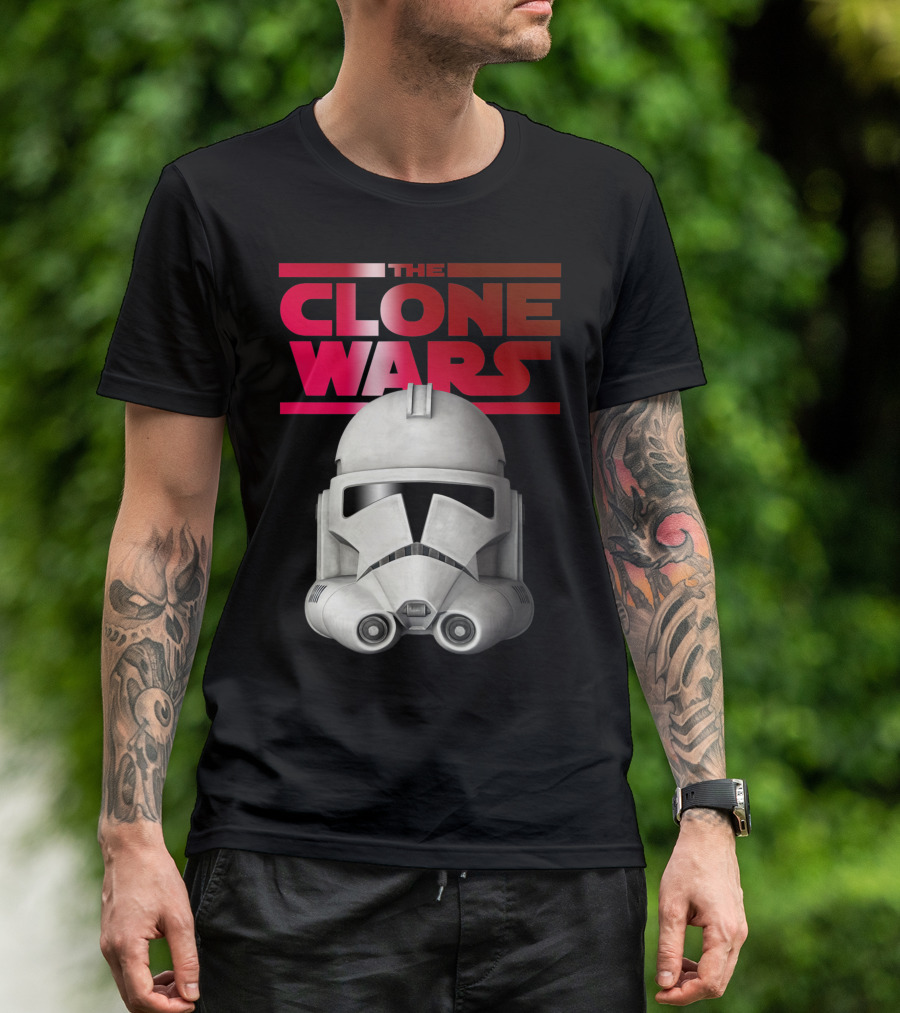 Star Wars The Clone Wars Trooper Helmet Iconic T-Shirt