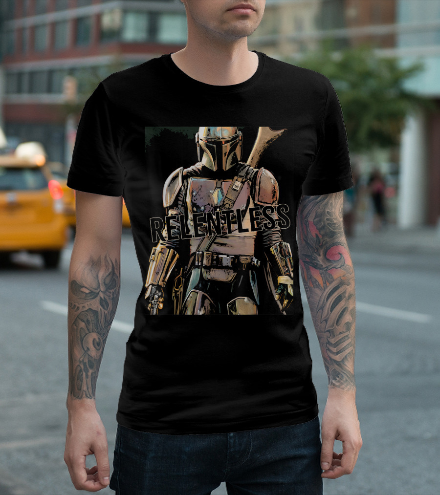 Star Wars The Mandalorian Relentless Bounty Hunter T-Shirt