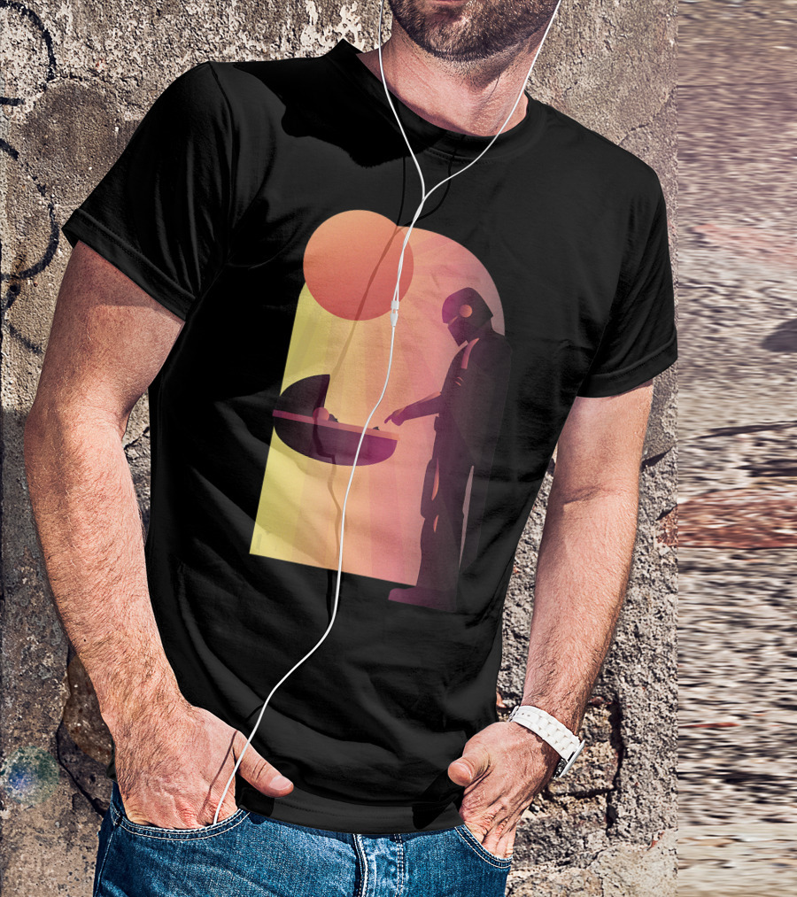 Star Wars The Mandalorian The Child Discovering Sunset Scene T-Shirt