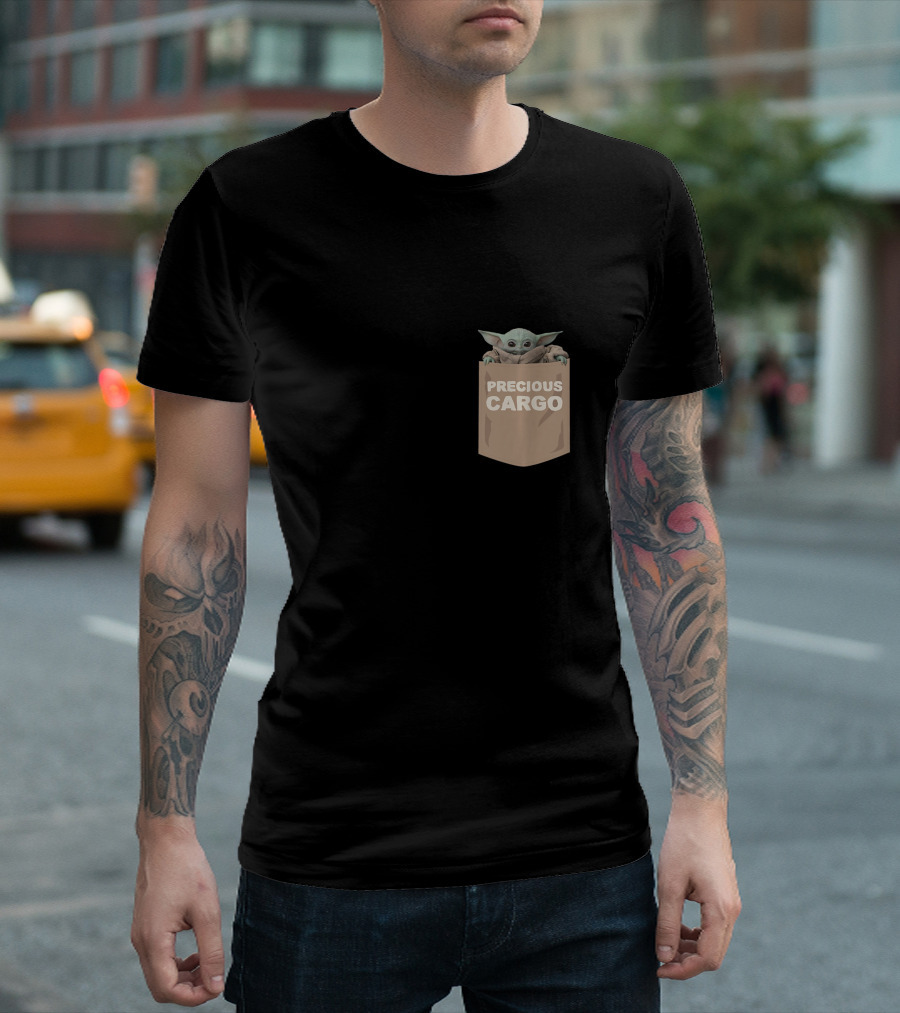 Star Wars The Mandalorian The Child Precious Cargo Pocket T-Shirt