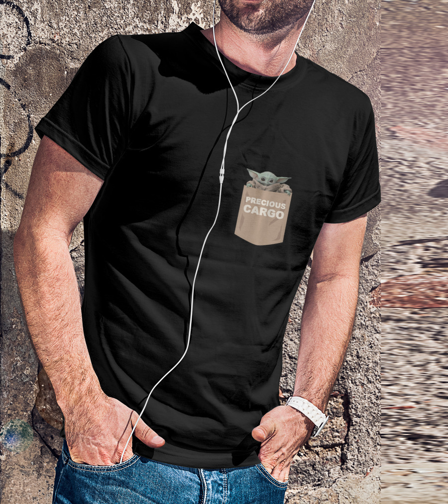 Star Wars The Mandalorian The Child Precious Cargo Pocket T-Shirt