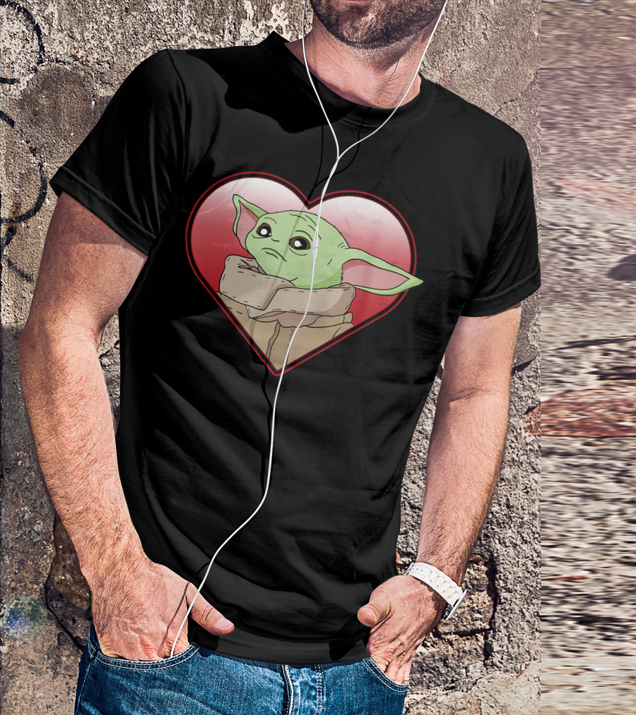 Star Wars The Mandalorian The Child In Heart Valentine T-Shirt