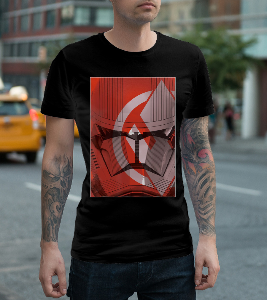Star Wars The Rise Of Skywalker Sith Trooper Face Symbol Red T-Shirt
