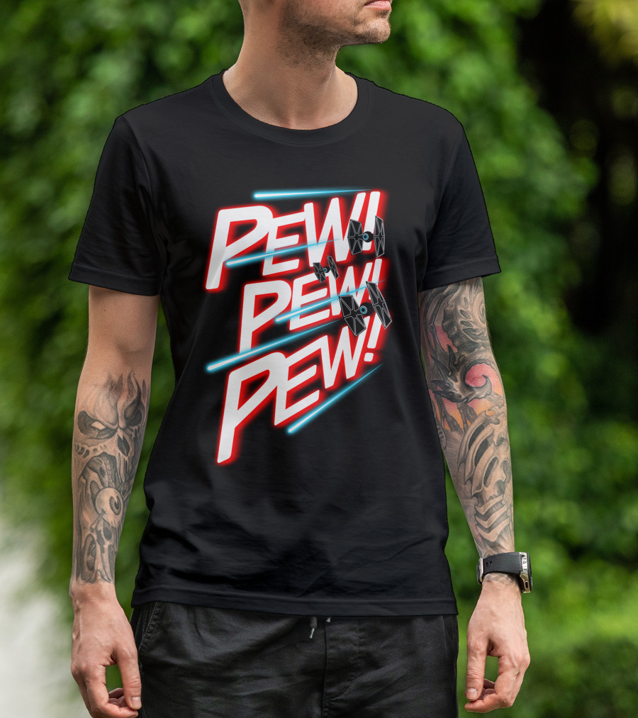 Star Wars TIE Fighter Pew Pew Pew With Iconic Space Battle Sound Effects T-Shirt