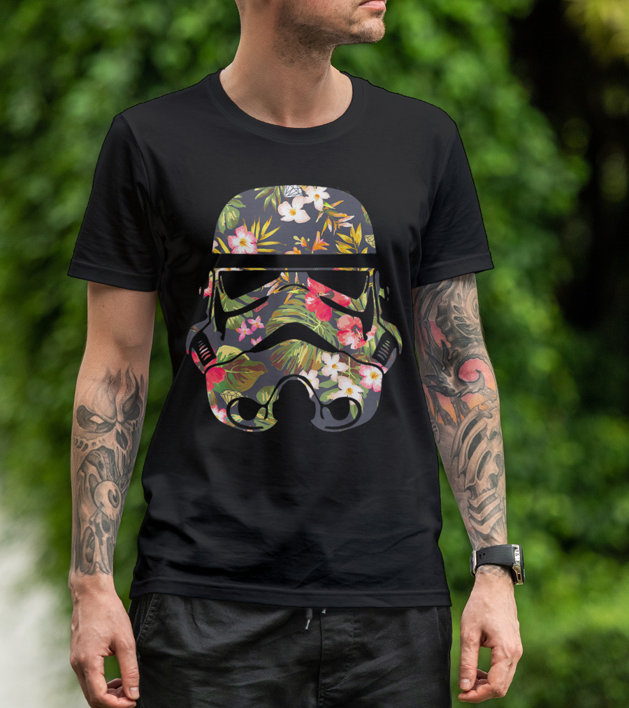 Star Wars Stormtrooper Floral Tropical Print T-Shirt