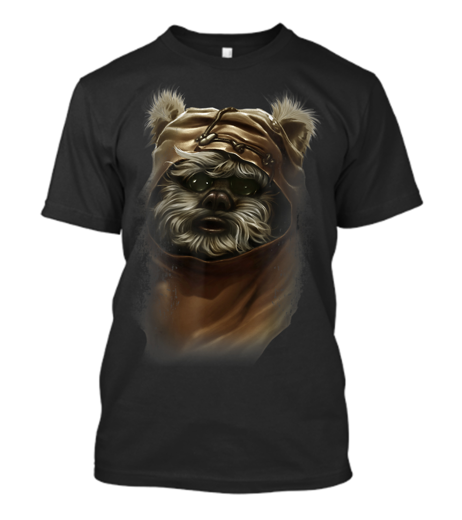 Star Wars Wicket Ewok Portrait Painting T-Shirt