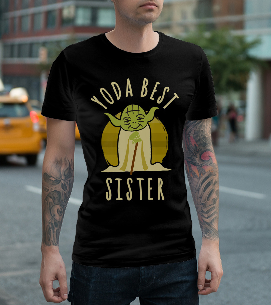 Star Wars Yoda Best Sister Cartoon Yoda Jedi Master T-Shirt