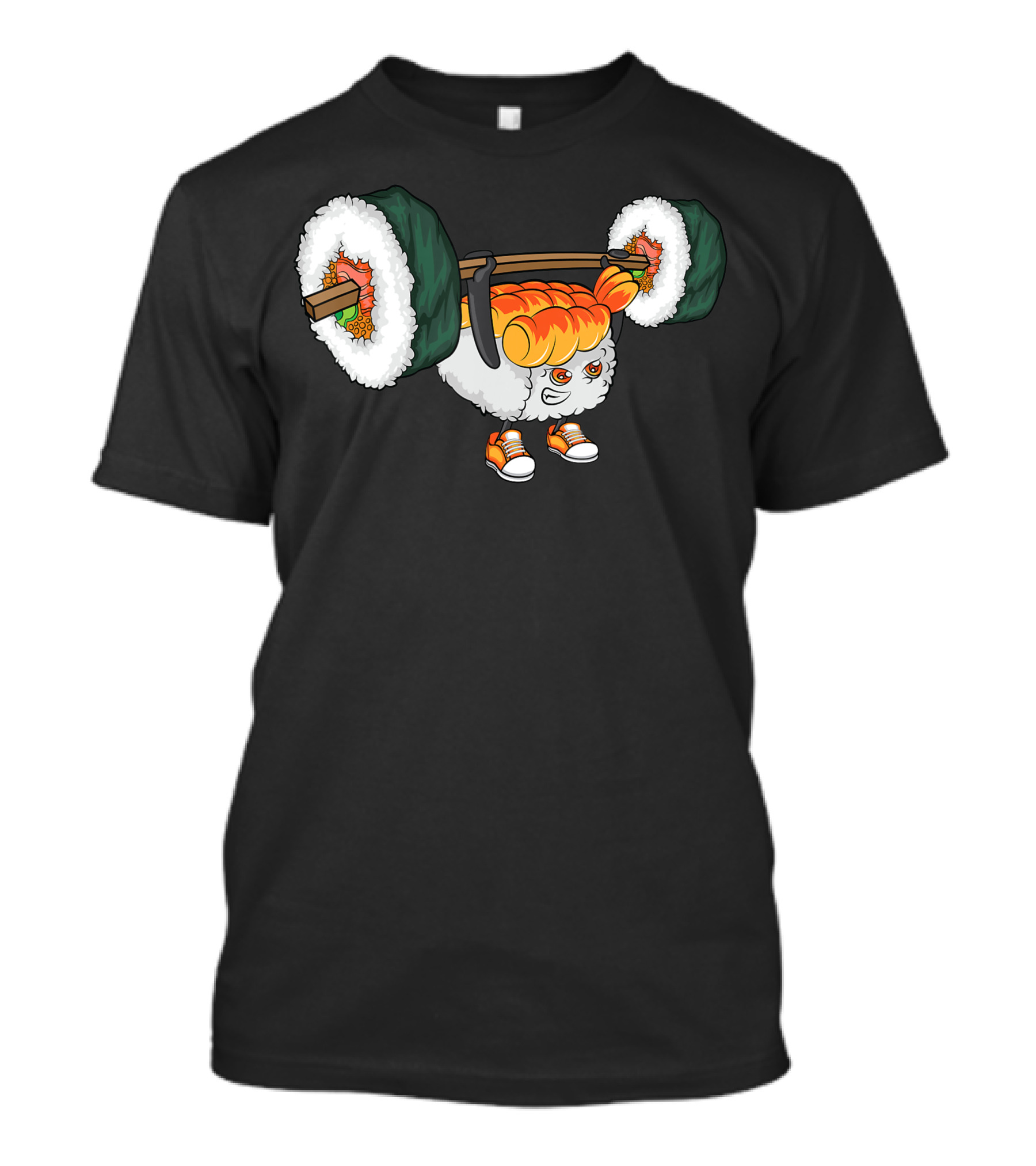 Sushi Weight Lifting Fun Japanese Food Gym Roll Power T-Shirt