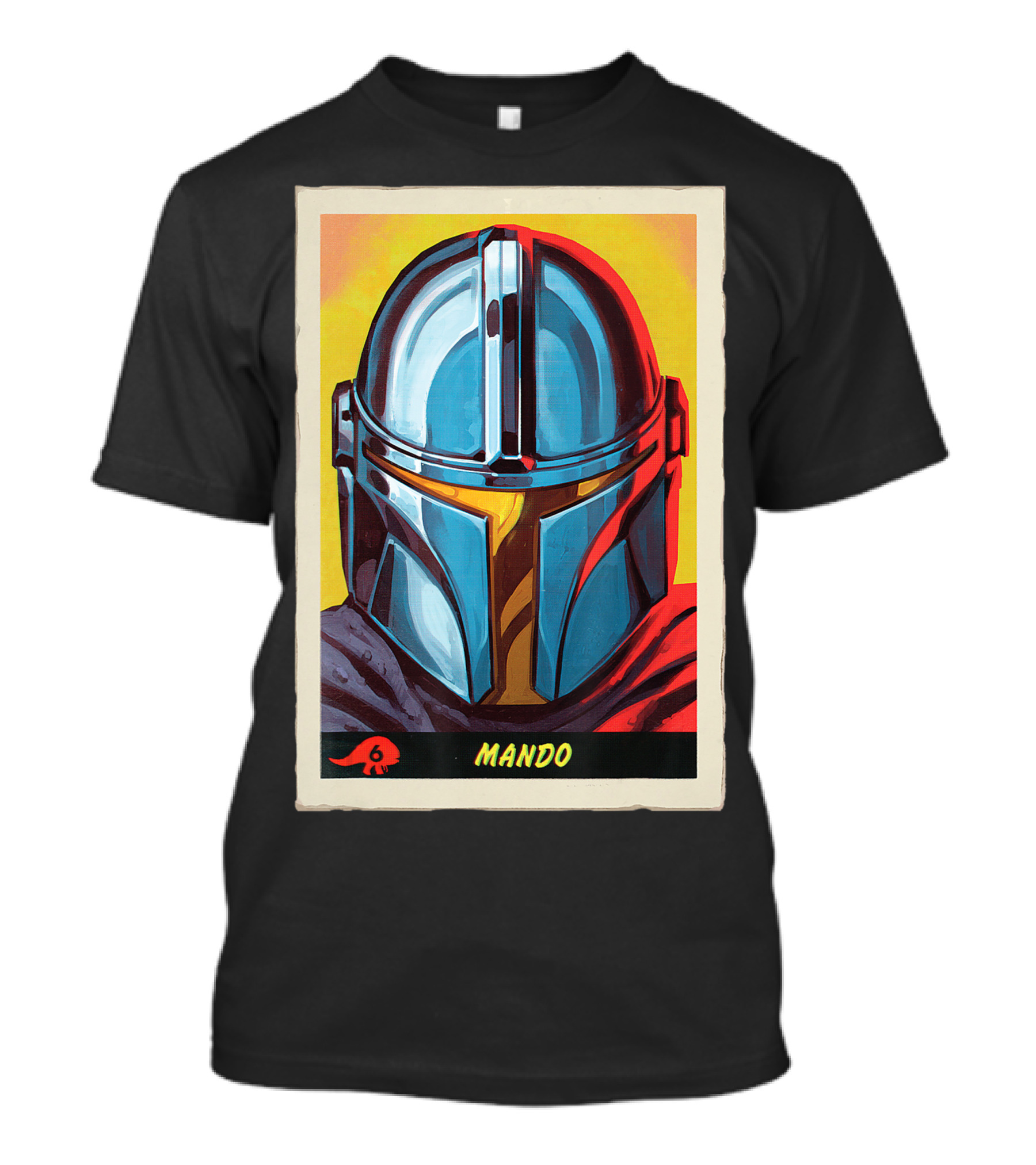 Star Wars The Mandalorian Mando Vintage Trading Card 6 T-Shirt