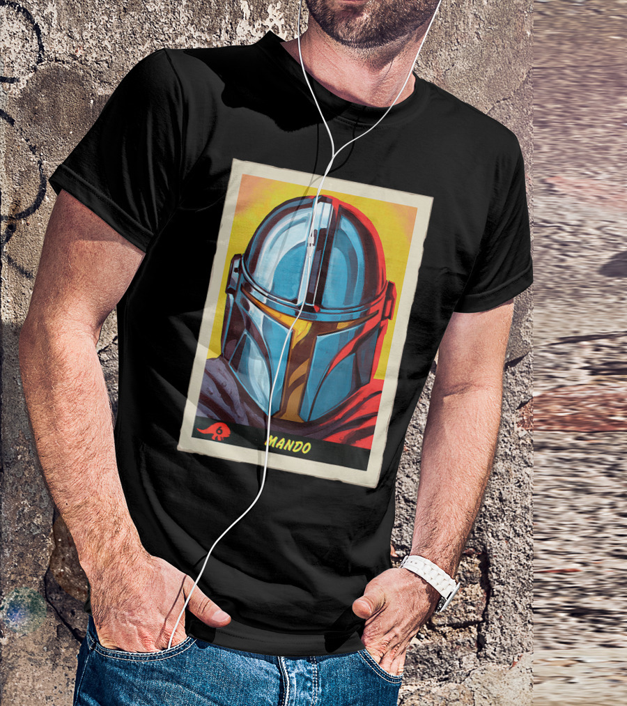 Star Wars The Mandalorian Mando Vintage Trading Card 6 T-Shirt