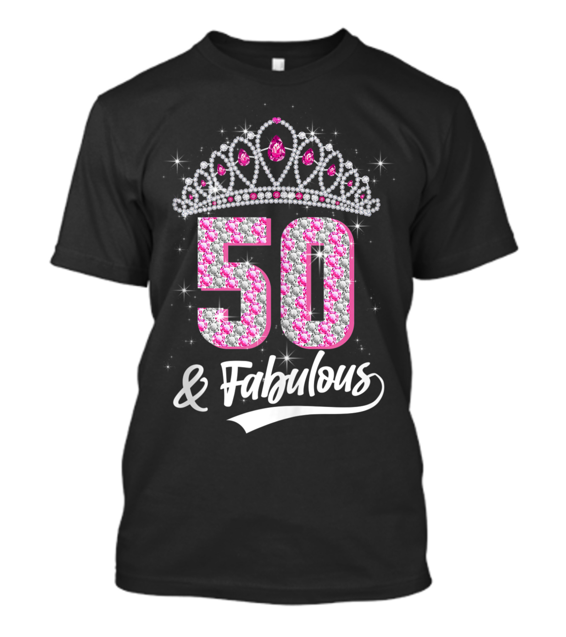 50 And Fabulous 50 Year Old Birthday Tiara 50Th T-Shirt