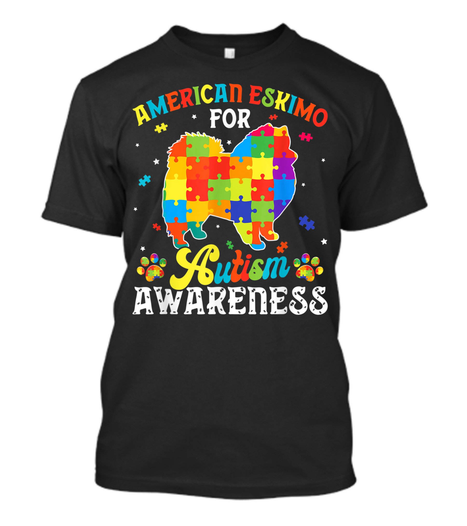 American Eskimo For Autism Awareness T-Shirt