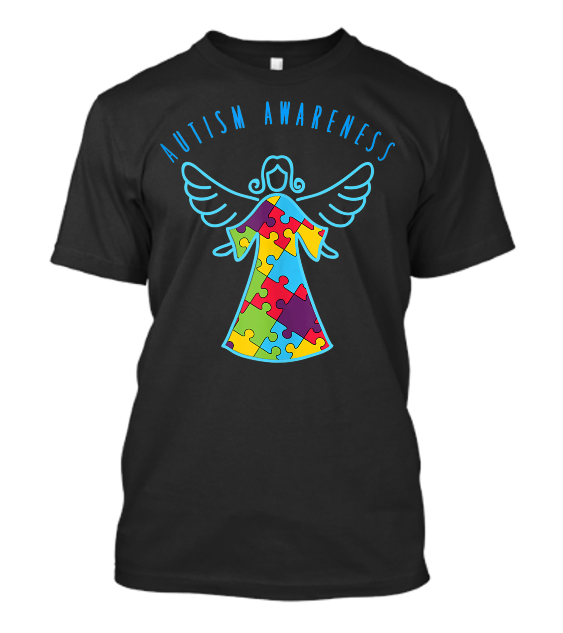 Autism Awareness Angel With Puzzle T-Shirt