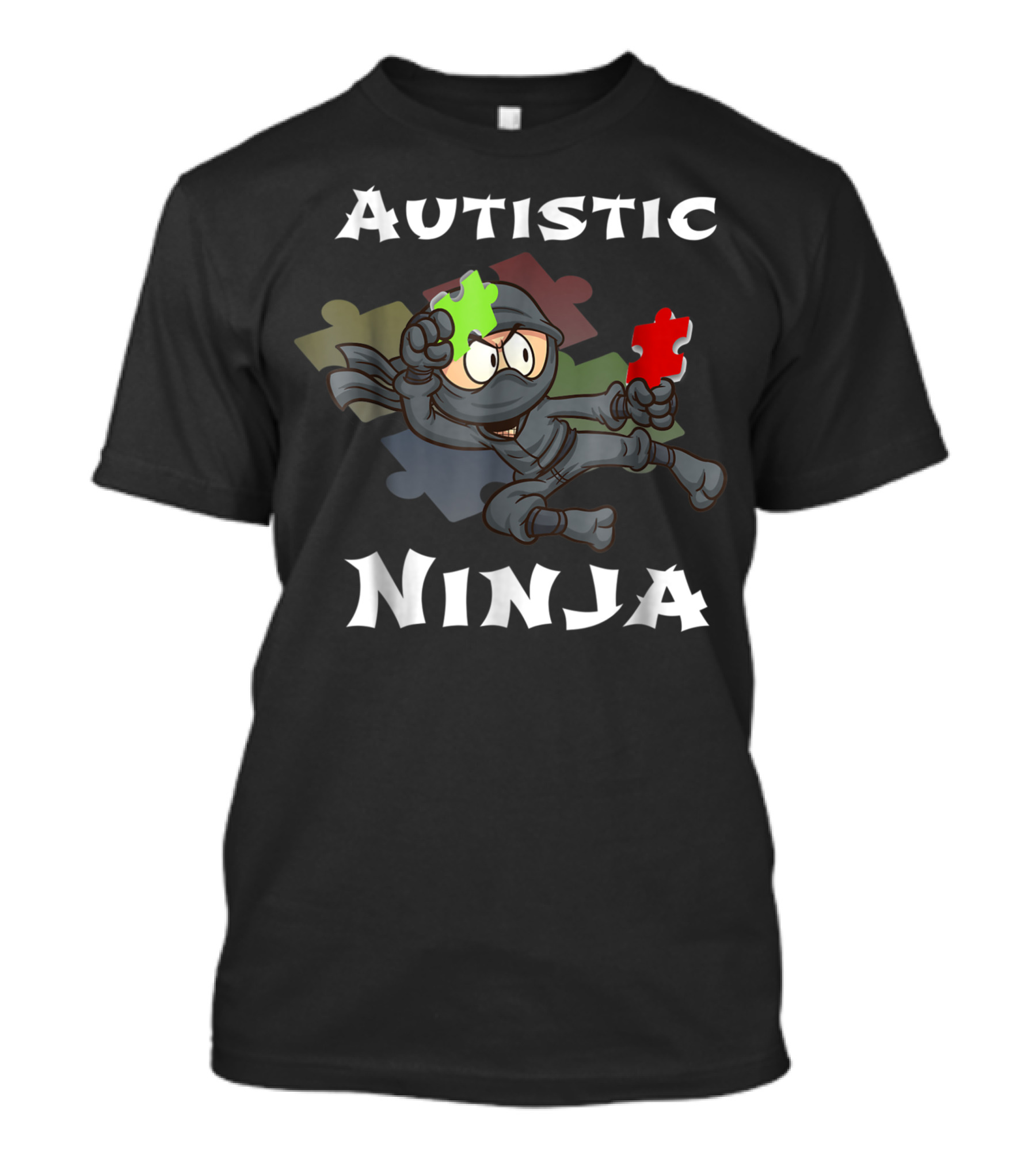 Autistic Ninja Puzzle Warrior T-Shirt