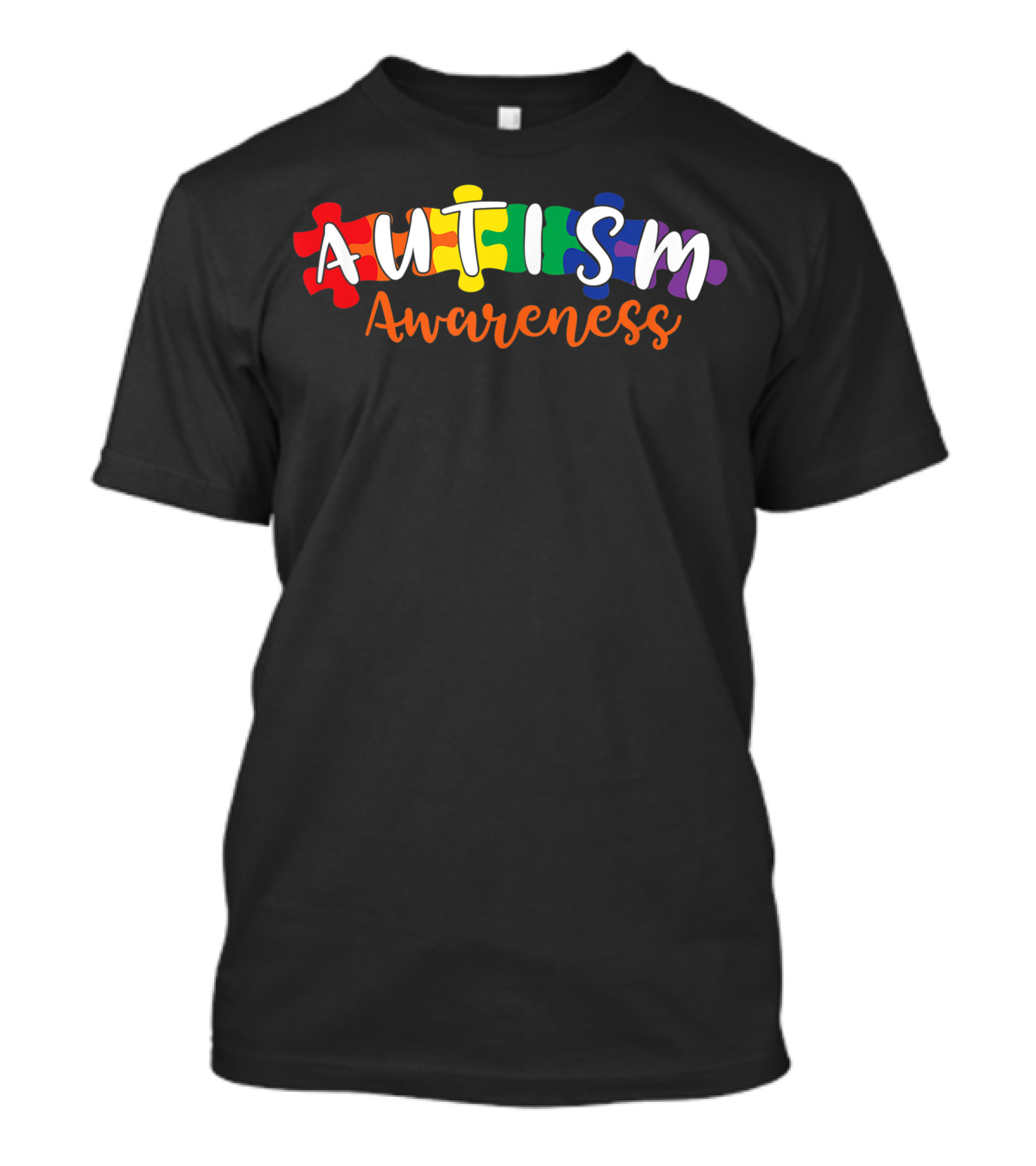 Autism Awareness Accept Understand Love Rainbow Puzzle T-Shirt