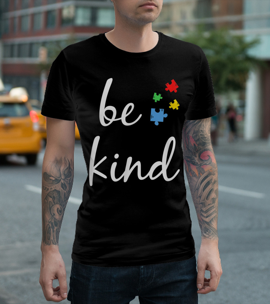Be Kind Autism Awareness Puzzle Pieces For Teacher T-Shirt