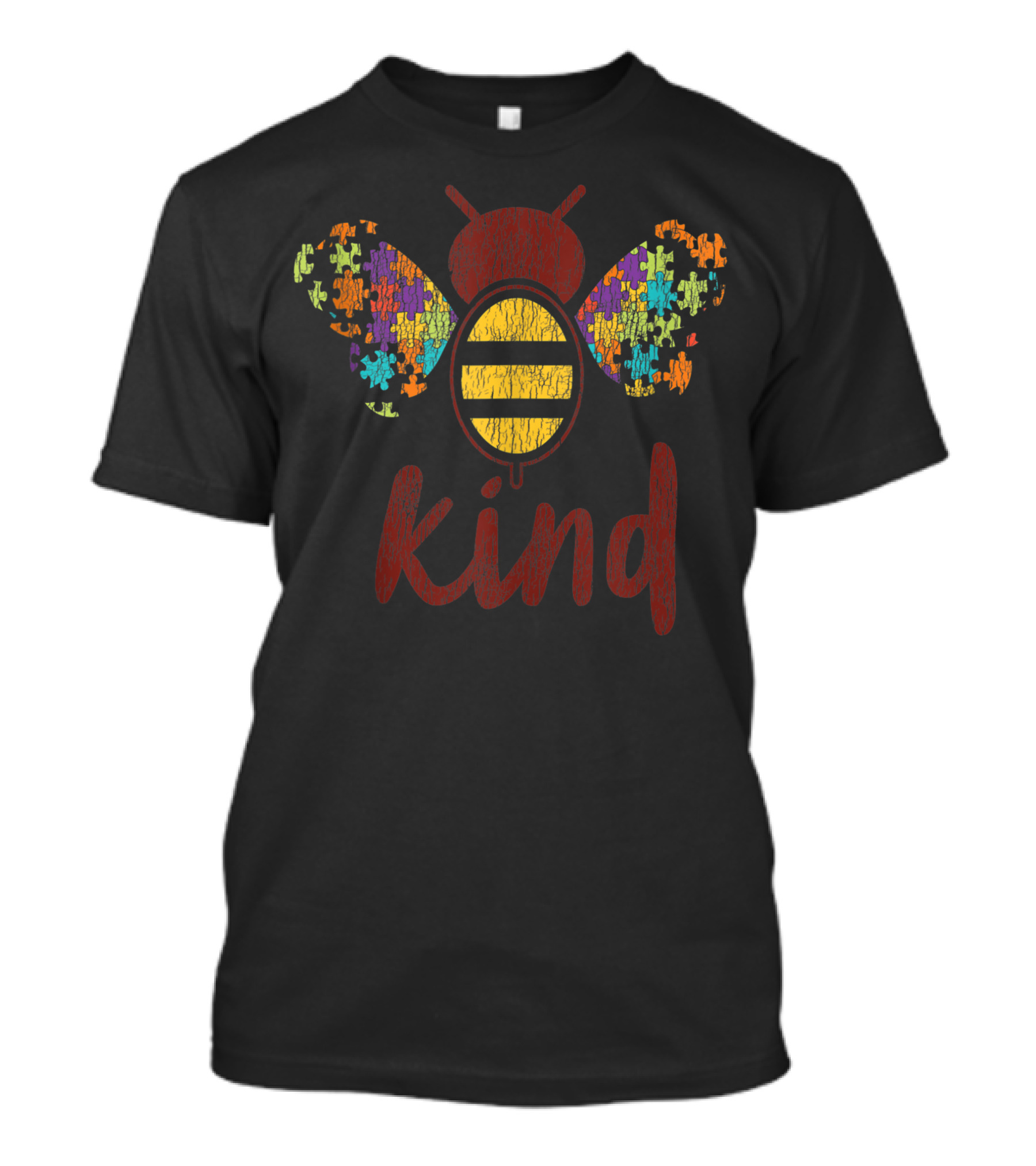 Autism Awareness Kindness Bee With Puzzle Wings T-Shirt