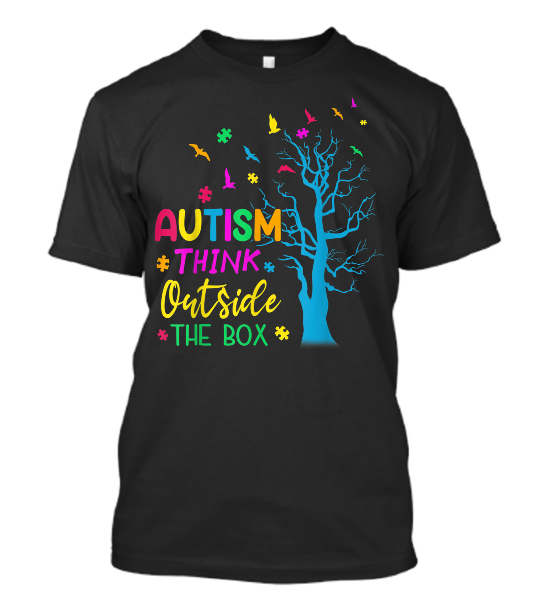 AUTISM THINK OUTSIDE THE BOX DAD T-Shirt
