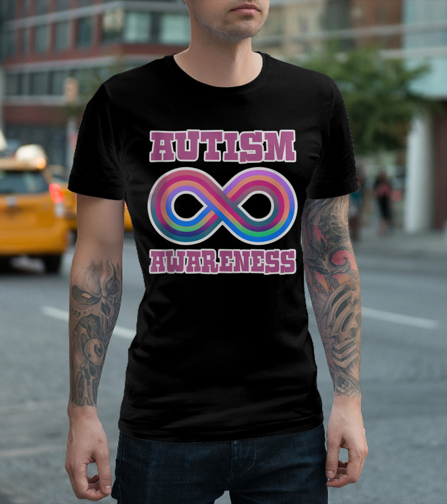 Autism Awareness Infinity Symbol Colorful T-Shirt