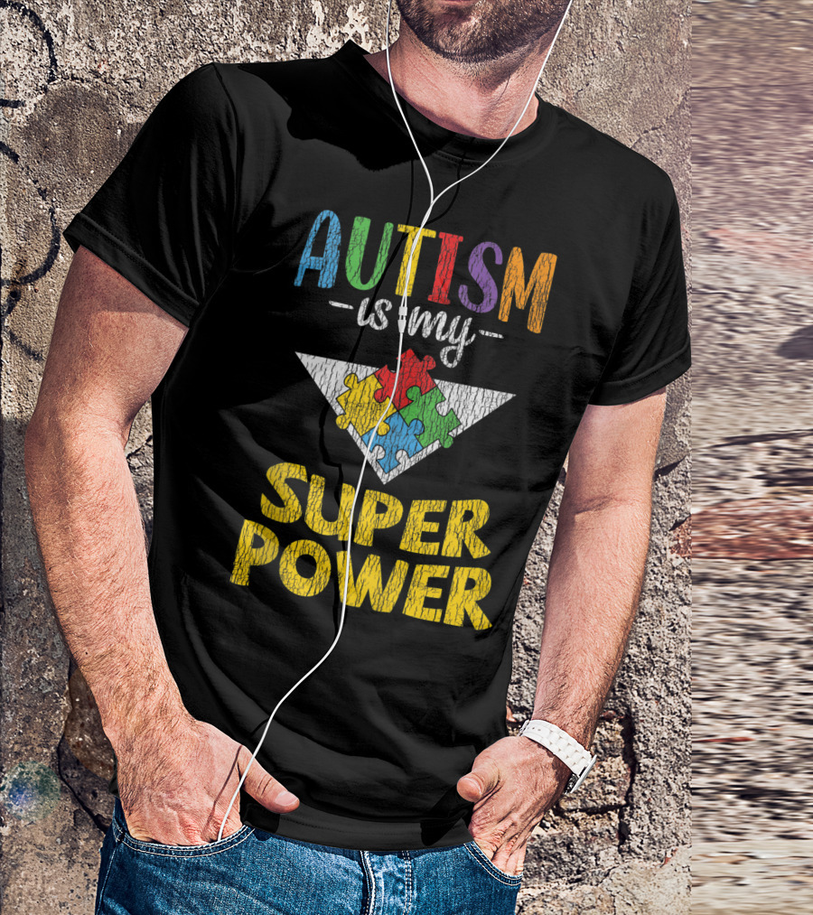 Autism Is My Superpower Puzzle Autism Awareness Autistic Kids X7 T-Shirt