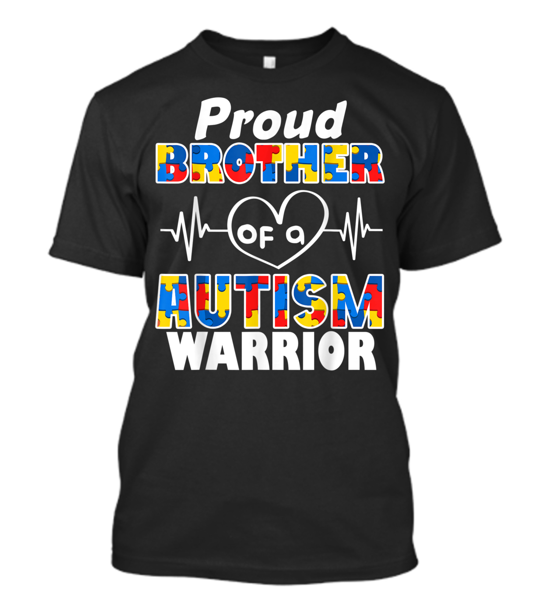 Proud Brother Of A Autism Warrior Autism Awareness T-Shirt