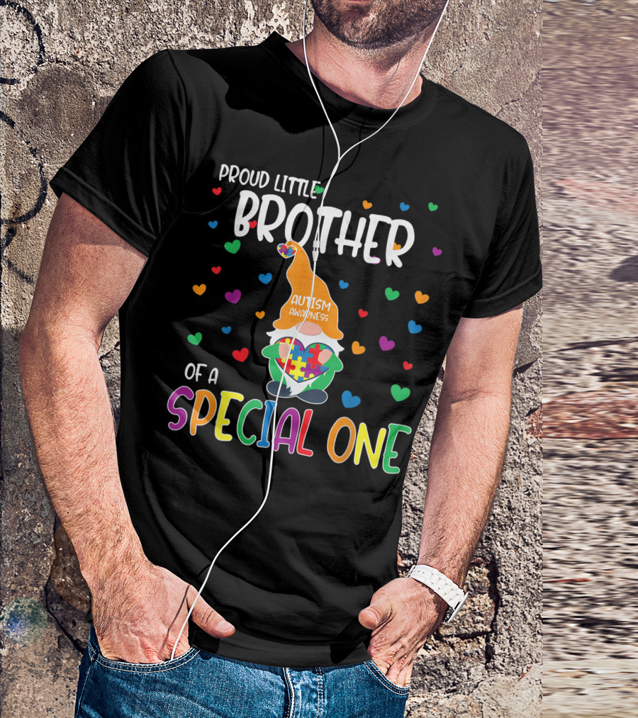 Proud Little Brother Of A Special One Autism Awareness T-Shirt