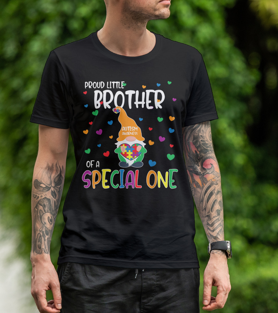 Proud Little Brother Of A Special One Autism Awareness T-Shirt