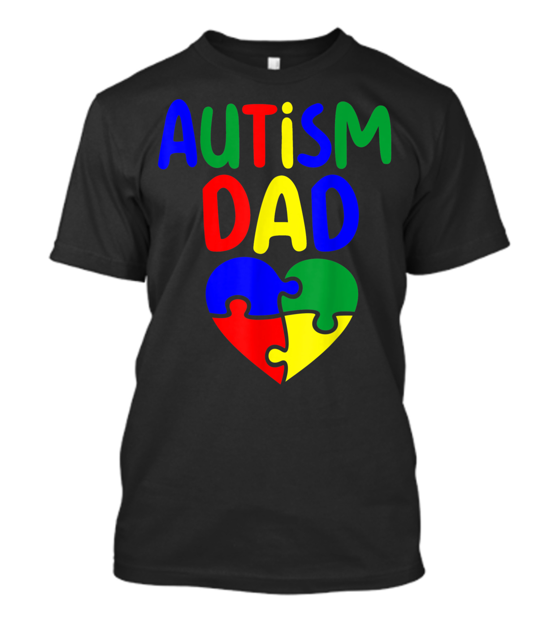 Autism Dad Puzzle Heart Love Family Awareness T-Shirt