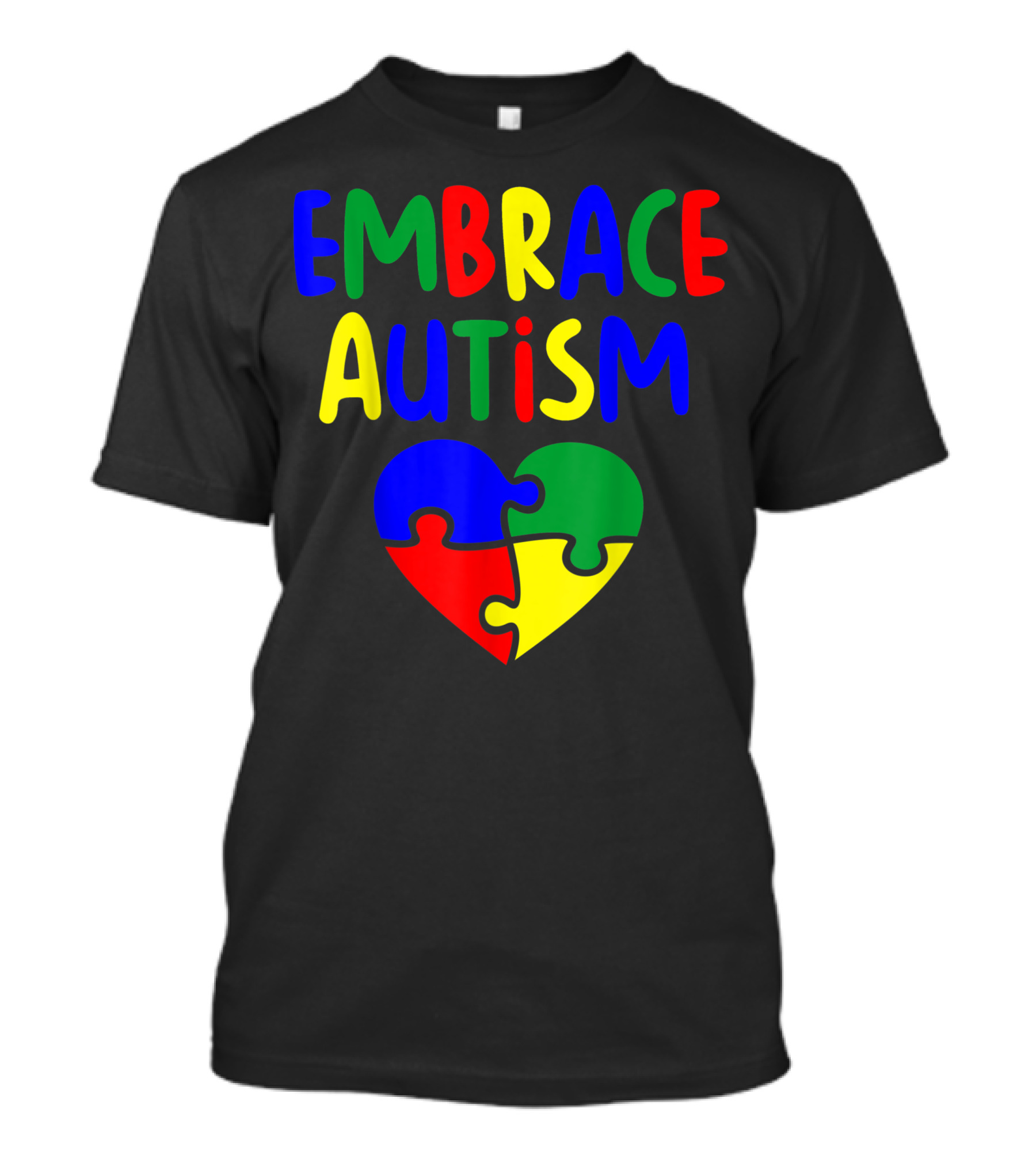 Embrace Autism Puzzle Heart Awareness T-Shirt