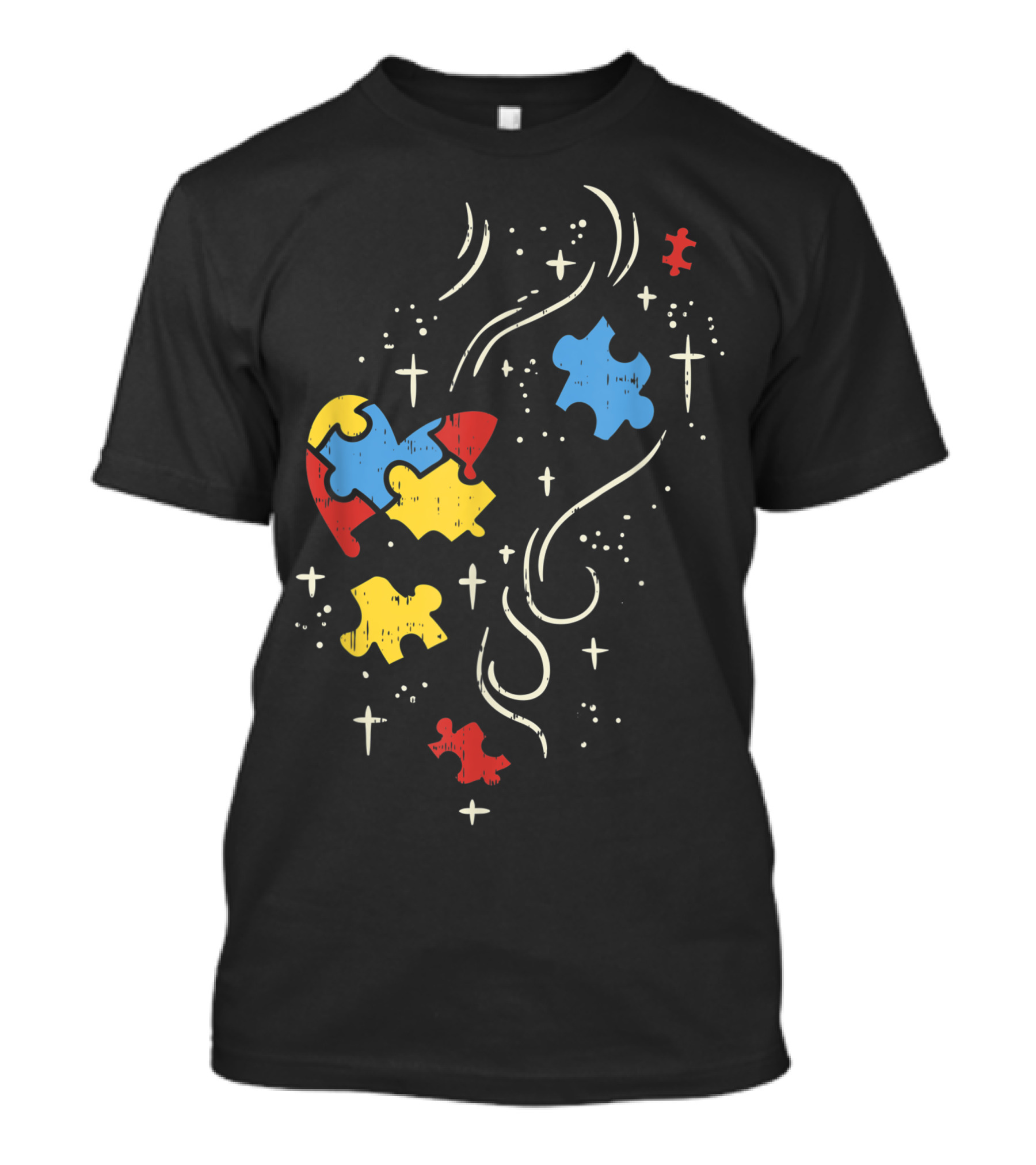 Autism Awareness Puzzle Heart Ribbon Autistic T-Shirt