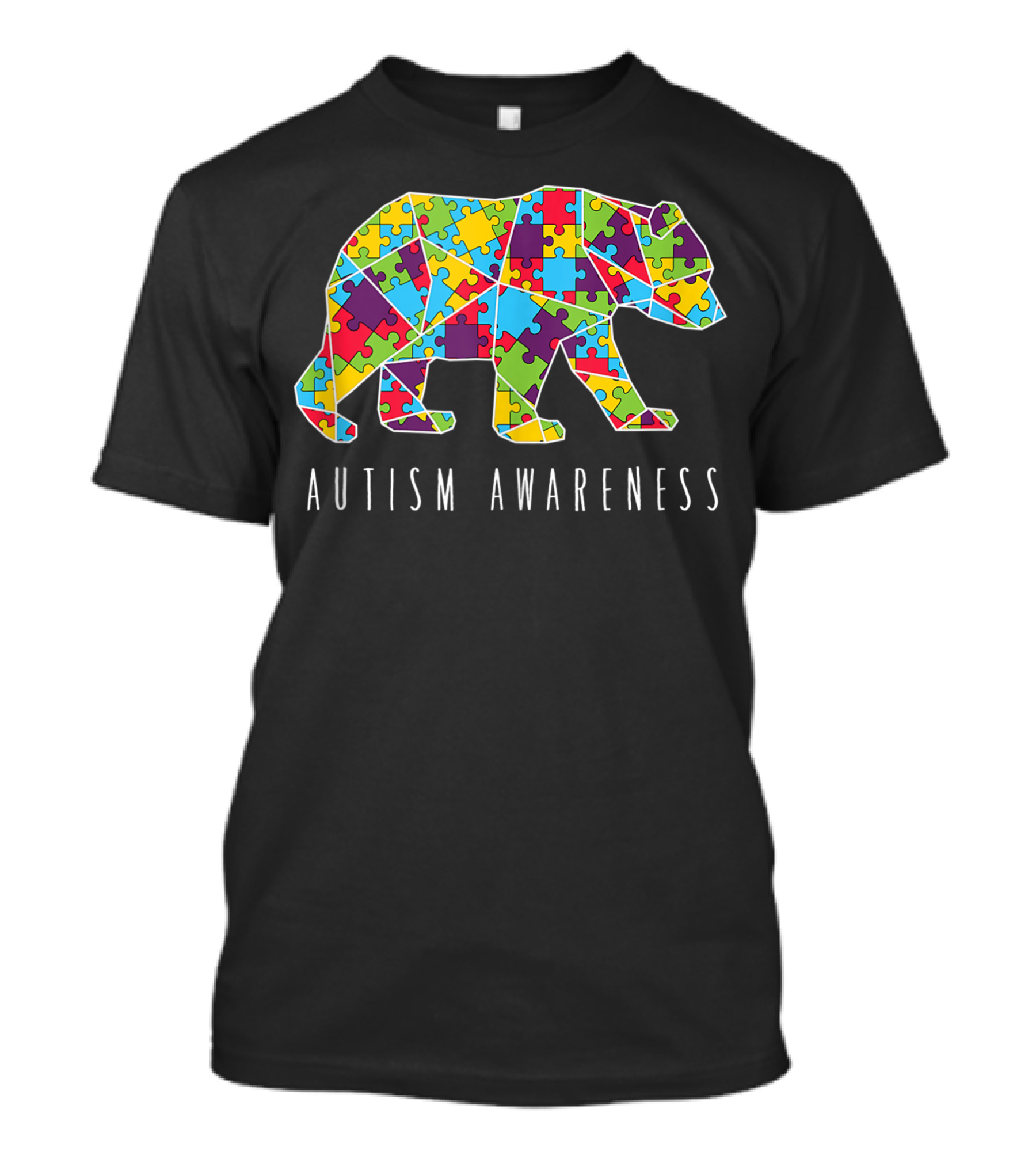 Autism Awareness Bear Puzzle Piece T-Shirt