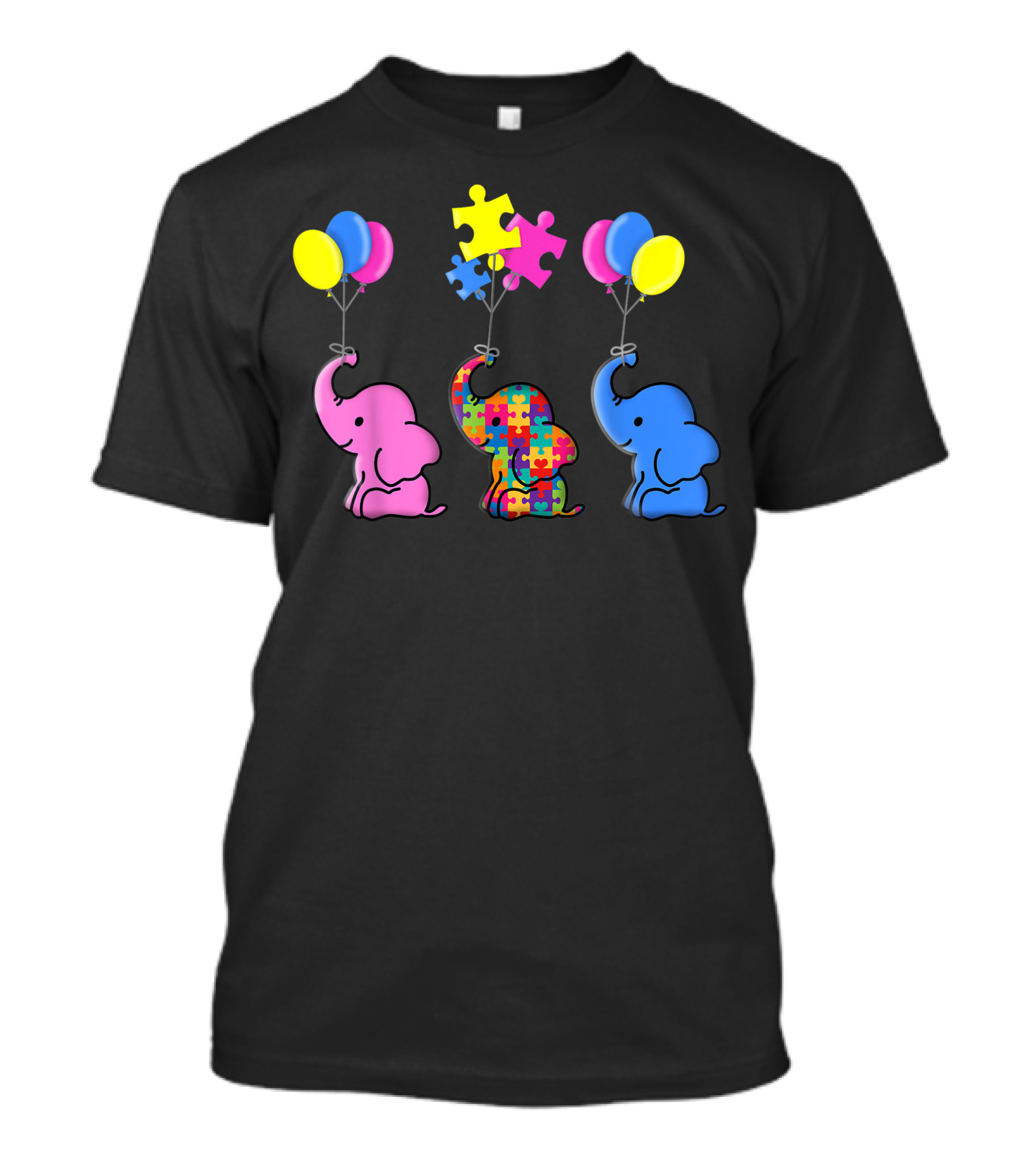 Autism Awareness Sensory Elephant Puzzle Balloons T-Shirt