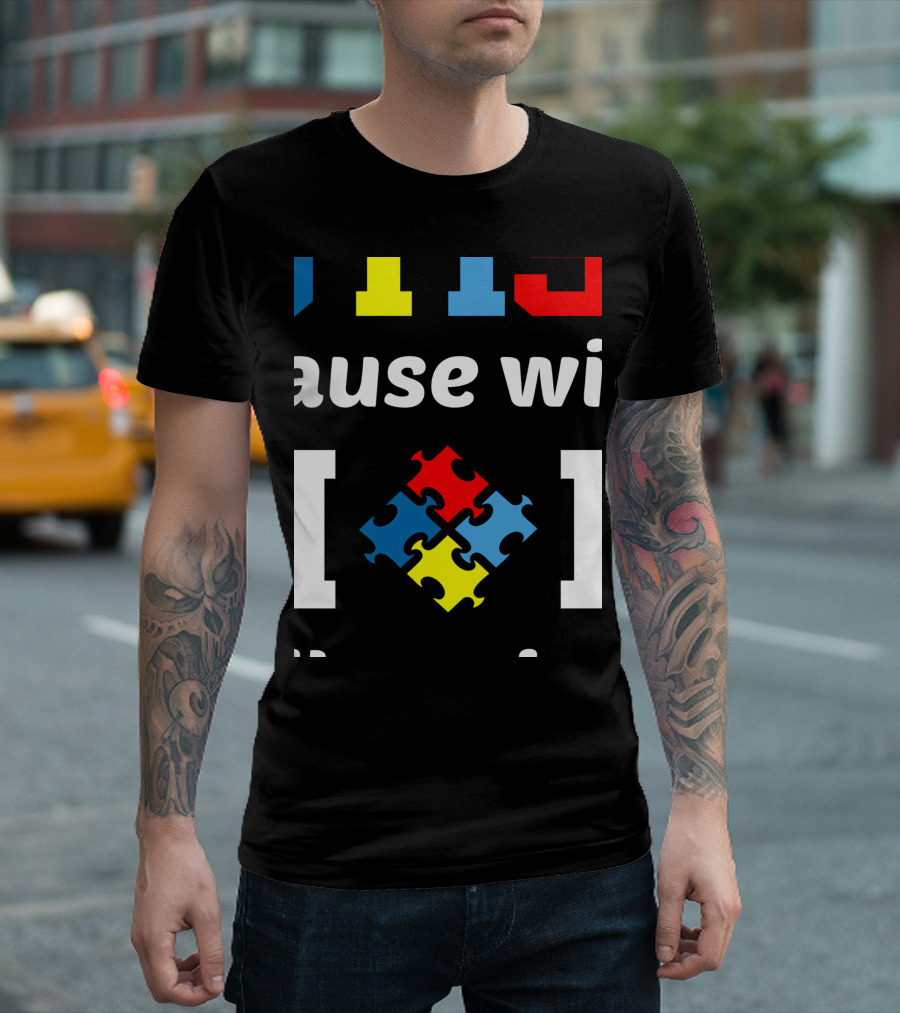 Autism Mom Child Man Woman Puzzle Piece Autism Awareness Cause T-Shirt