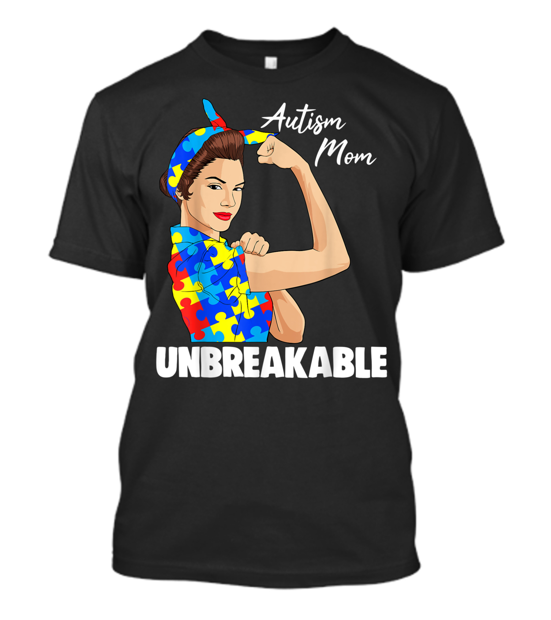 Autism Mom Unbreakable Women Autism Awareness T-Shirt
