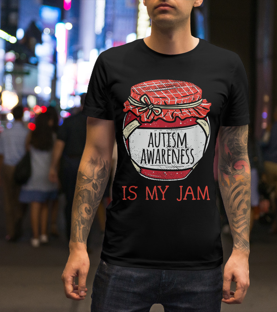 Autism Awareness Is My Jam Autistic Support Women Cute Autism Awareness T-Shirt