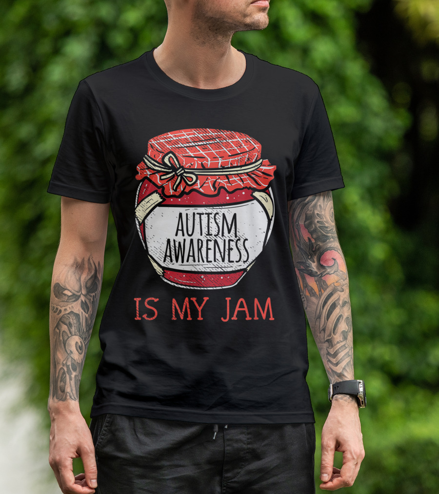 Autism Awareness Is My Jam Autistic Support Women Cute Autism Awareness T-Shirt
