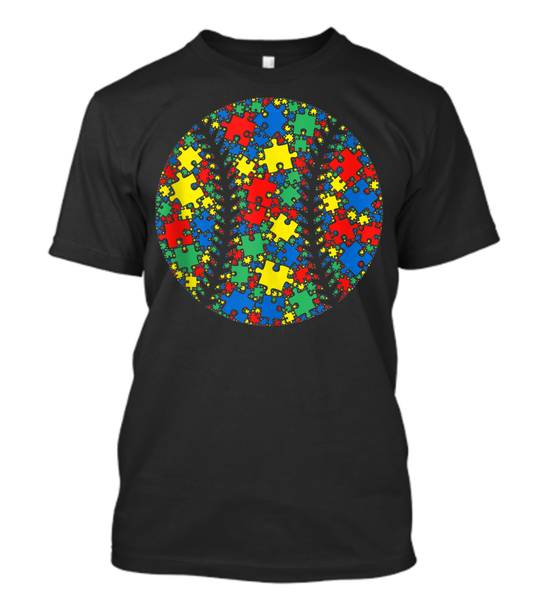 Baseball Autism Puzzle Pattern Kids Autism Awareness T-Shirt