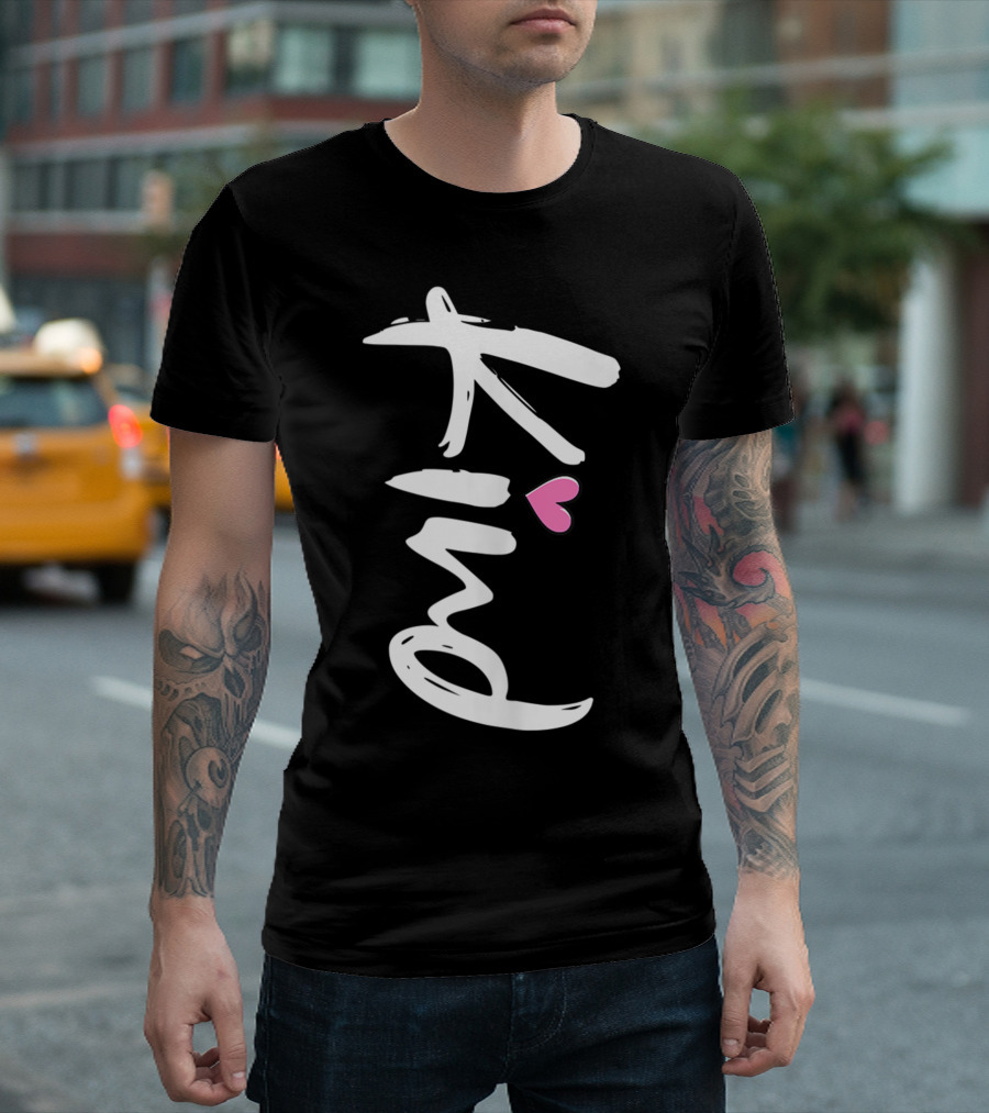 Be Kind Heart Teacher Inspirational Autism Awareness Pink Heart T-Shirt
