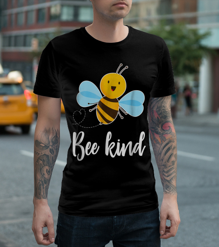 Bee Kind Cute Happy Colorful Teach Kindness T-Shirt
