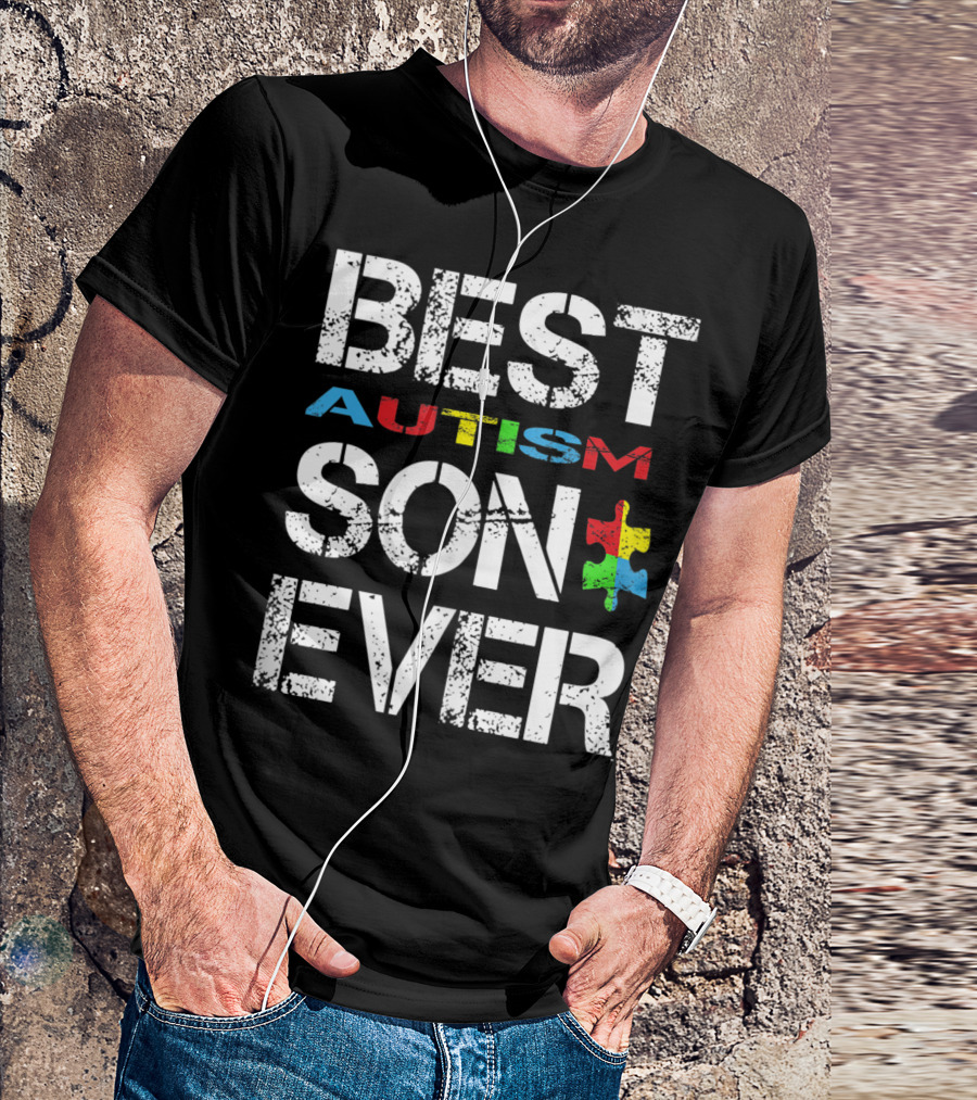 Best Autism Son Ever Puzzle Piece T-Shirt