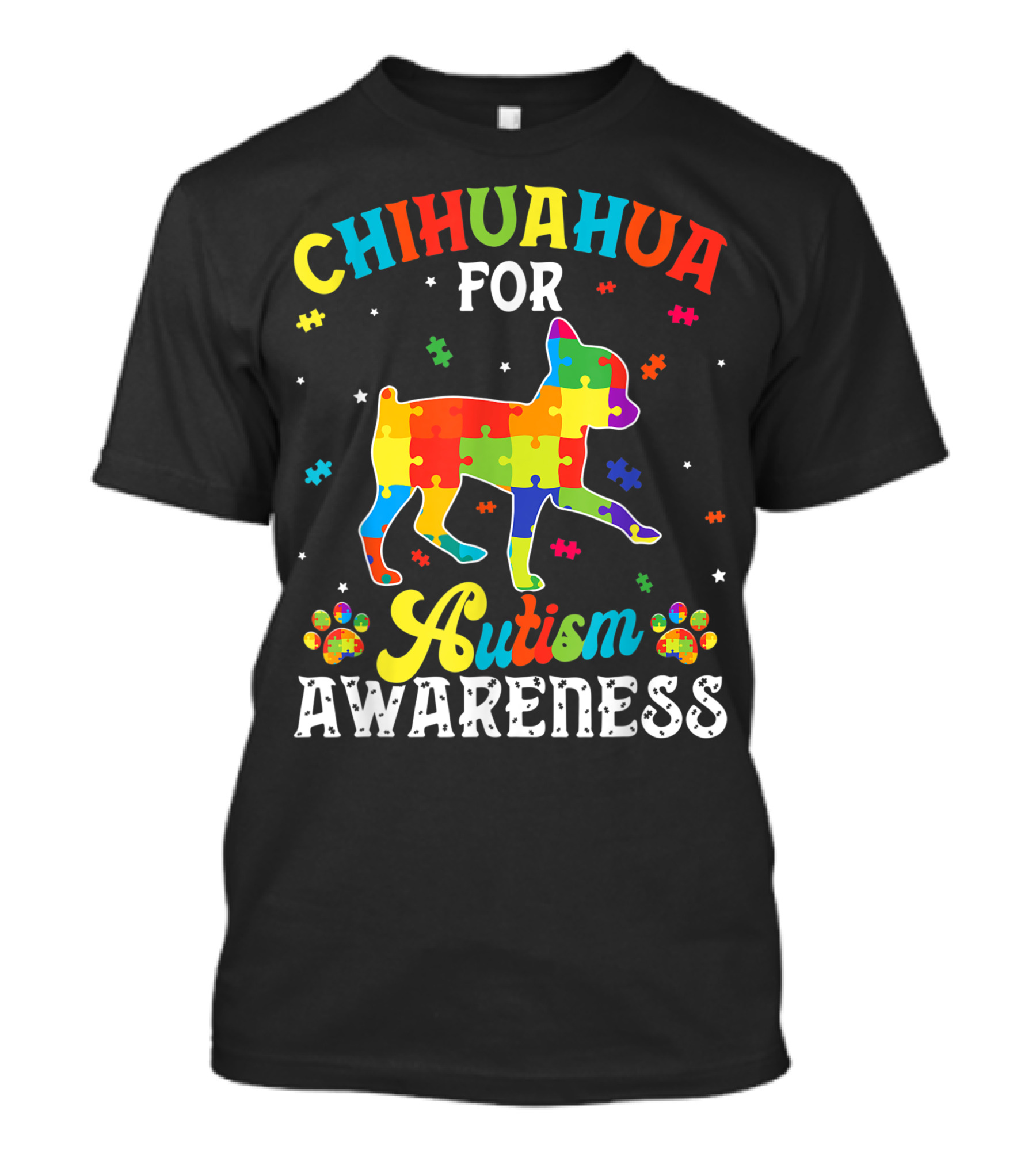 Chihuahua For Autism Awareness Dog Dad T-Shirt