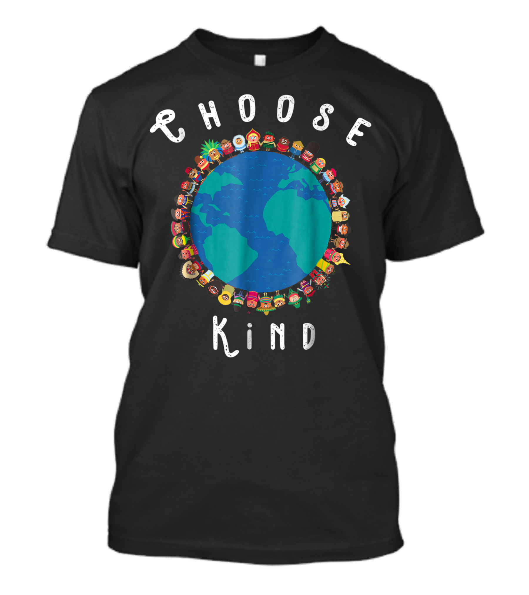 Choose Kindness Be Kind Anti Bullying Teacher Globe Unity T-Shirt