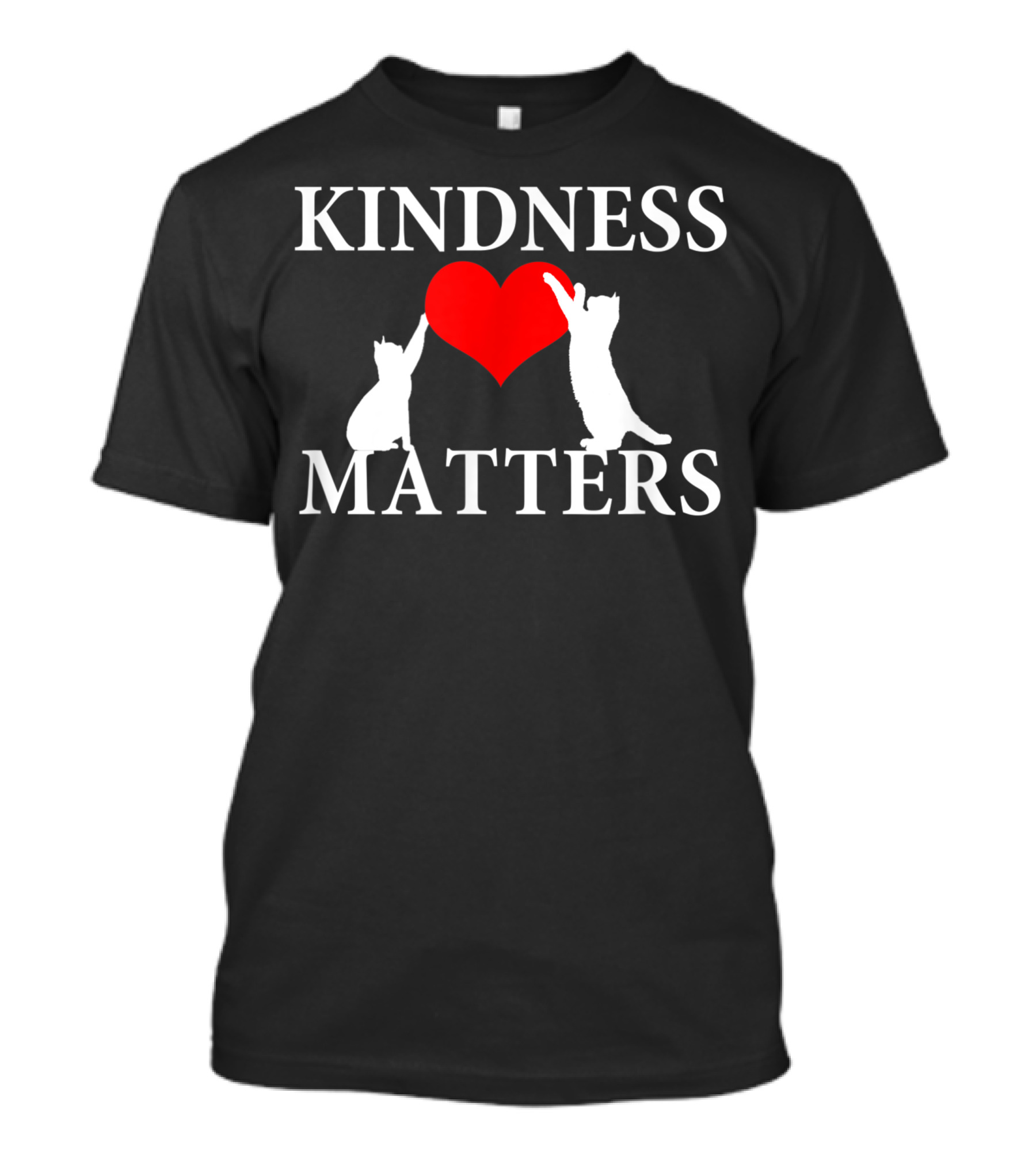 Kindness Matters Choose To Be Kind Cat Lover Heart T-Shirt